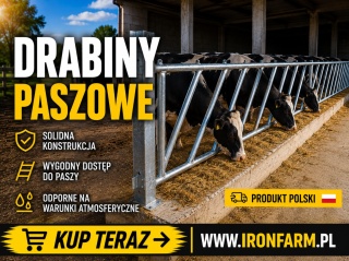 Drabina paszowa dla bydła skośna / prosta – ocynkowana – 1 mb
